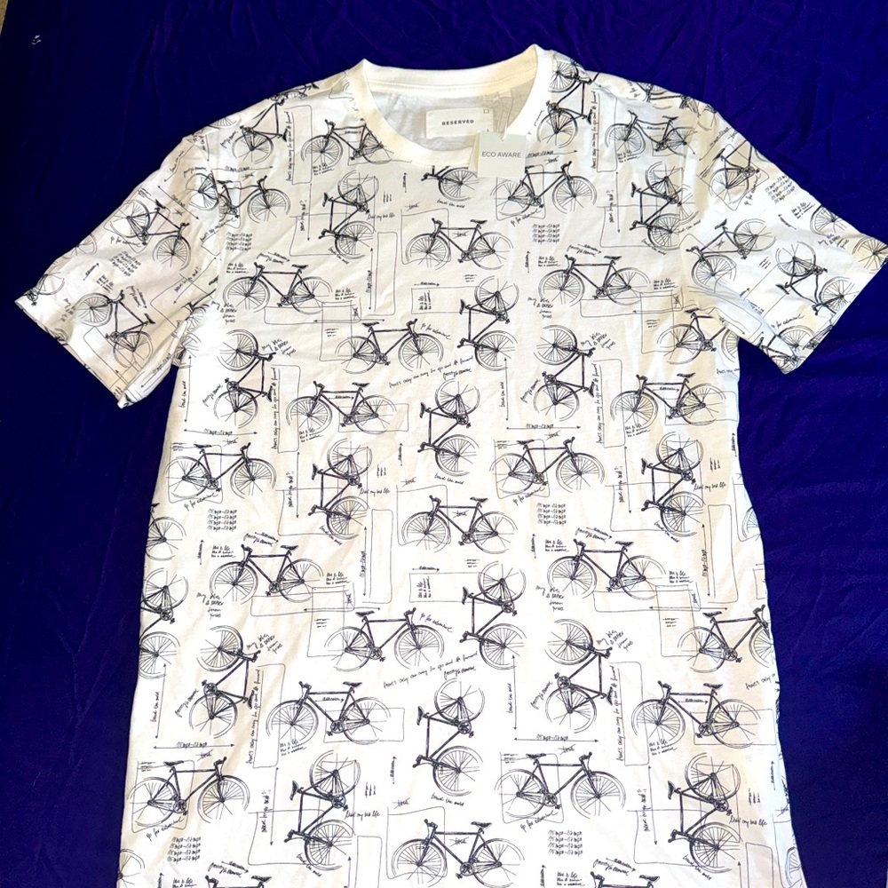 Men’s bicycle print graphic t-shirt